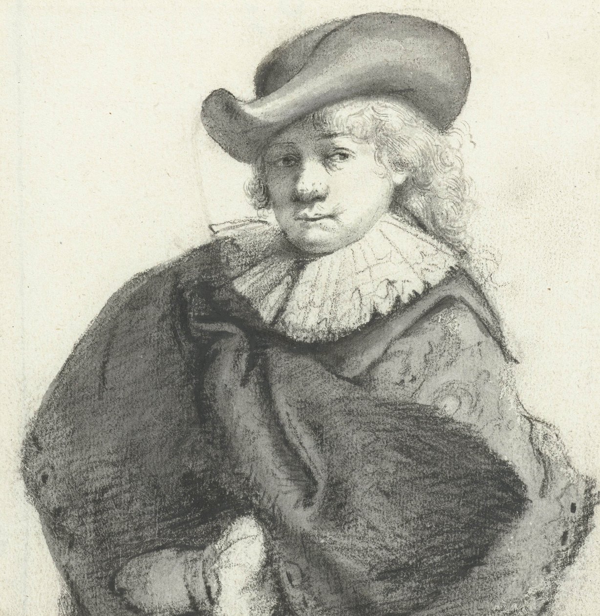 Portret van Rembrandt, naar Rembrandt van Rijn, ca. 1660 door Moses Ter Borch