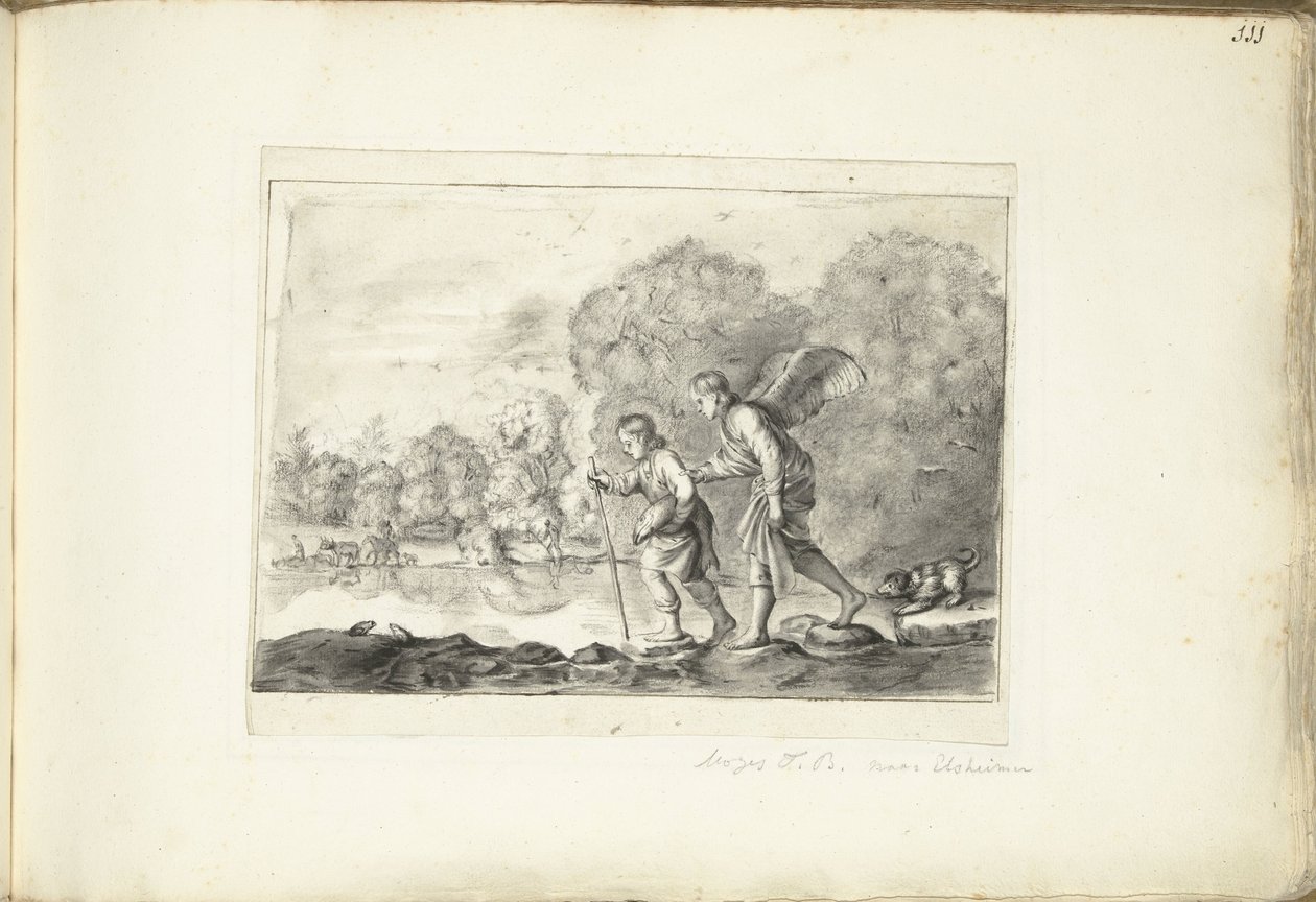 Tobias en de engel door Moses Ter Borch