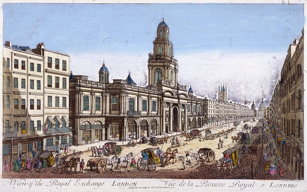 Royal Exchange 2e Exterieur, Londen door Mothey Lairee