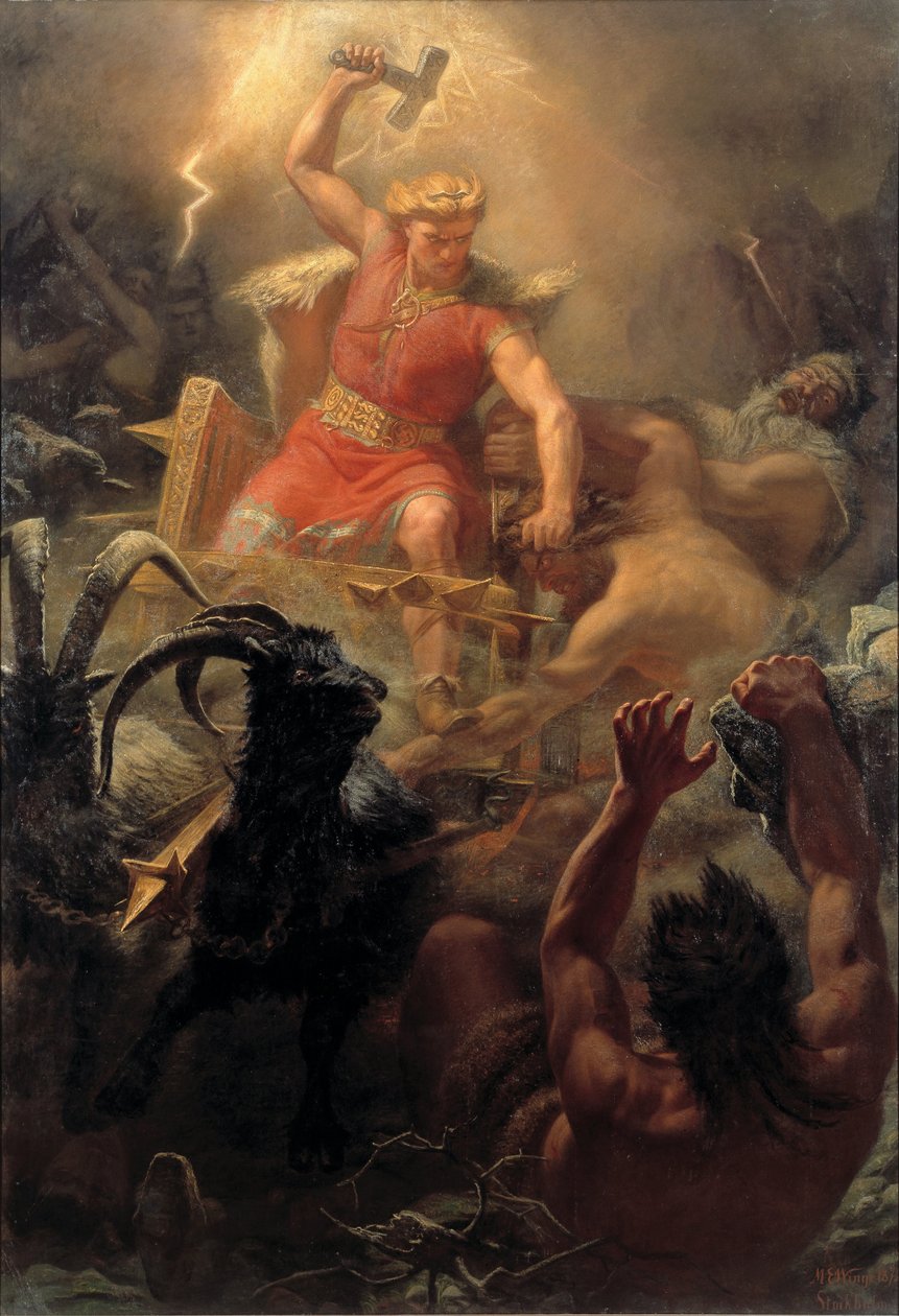 Thors gevecht met de reuzen door Mårten Eskil Winge