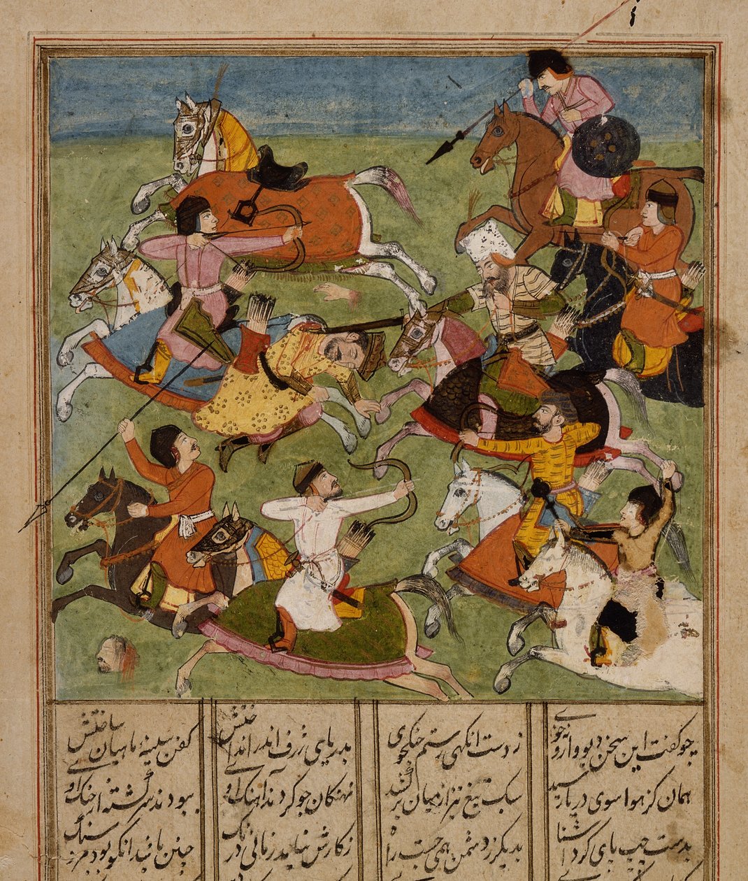 Slagveld Scène, c.1610-20 door Mughal School