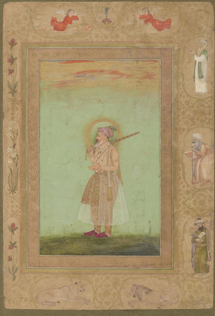 De Oudere Shahjahan, uit het late Shahjahan Album, los manuscript folio door Mughal School