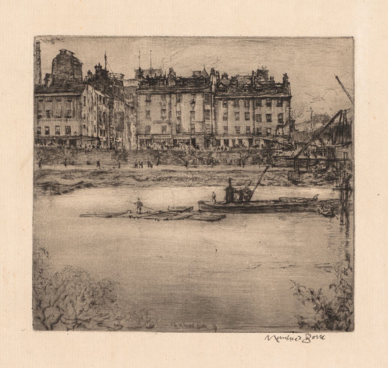 Etsen van Glasgow: Gorbals door Muirhead Bone