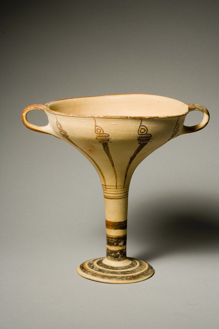 Kylix op steel (keramiek) door Mycenaean