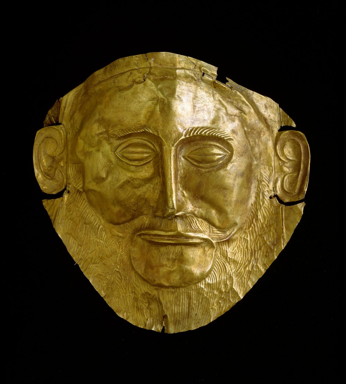 Dodenmasker in Myceens goud (Mycene) door Mycenaean