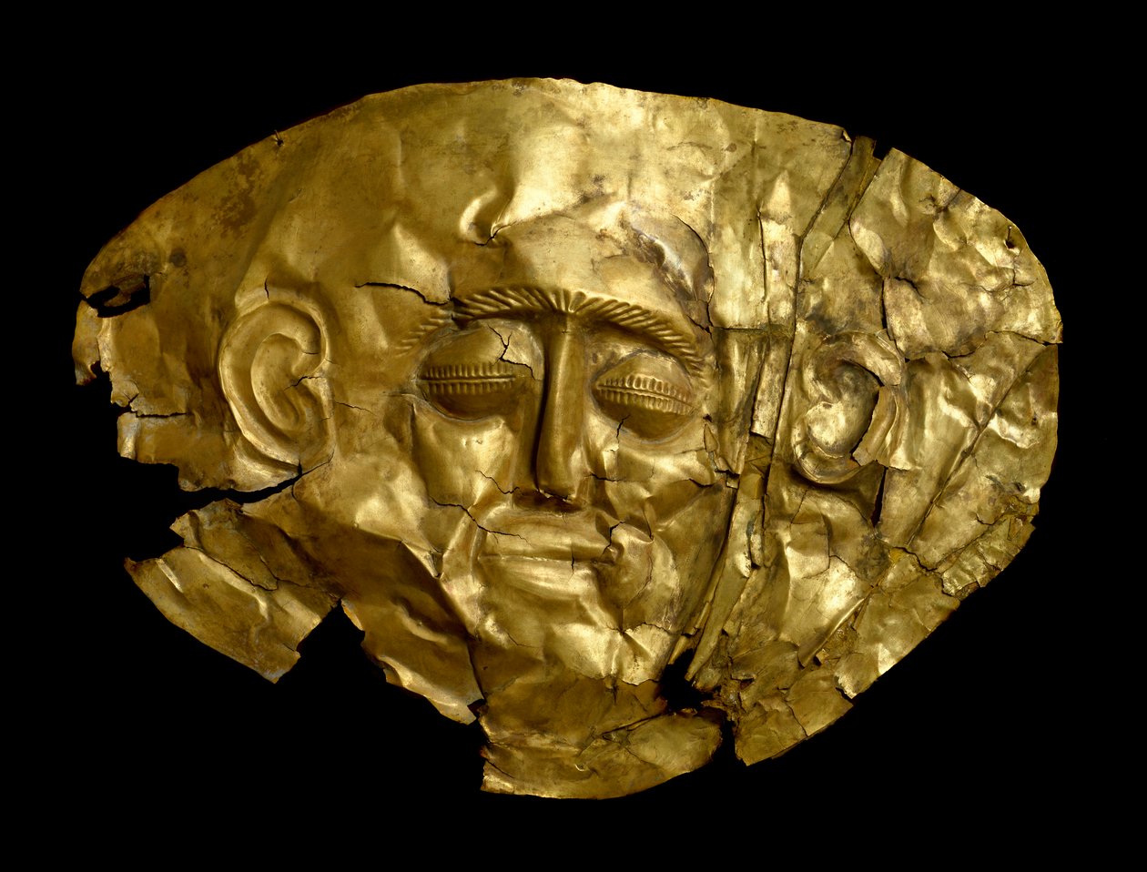 Myceense kunst: gouden dodenmasker door Mycenaean