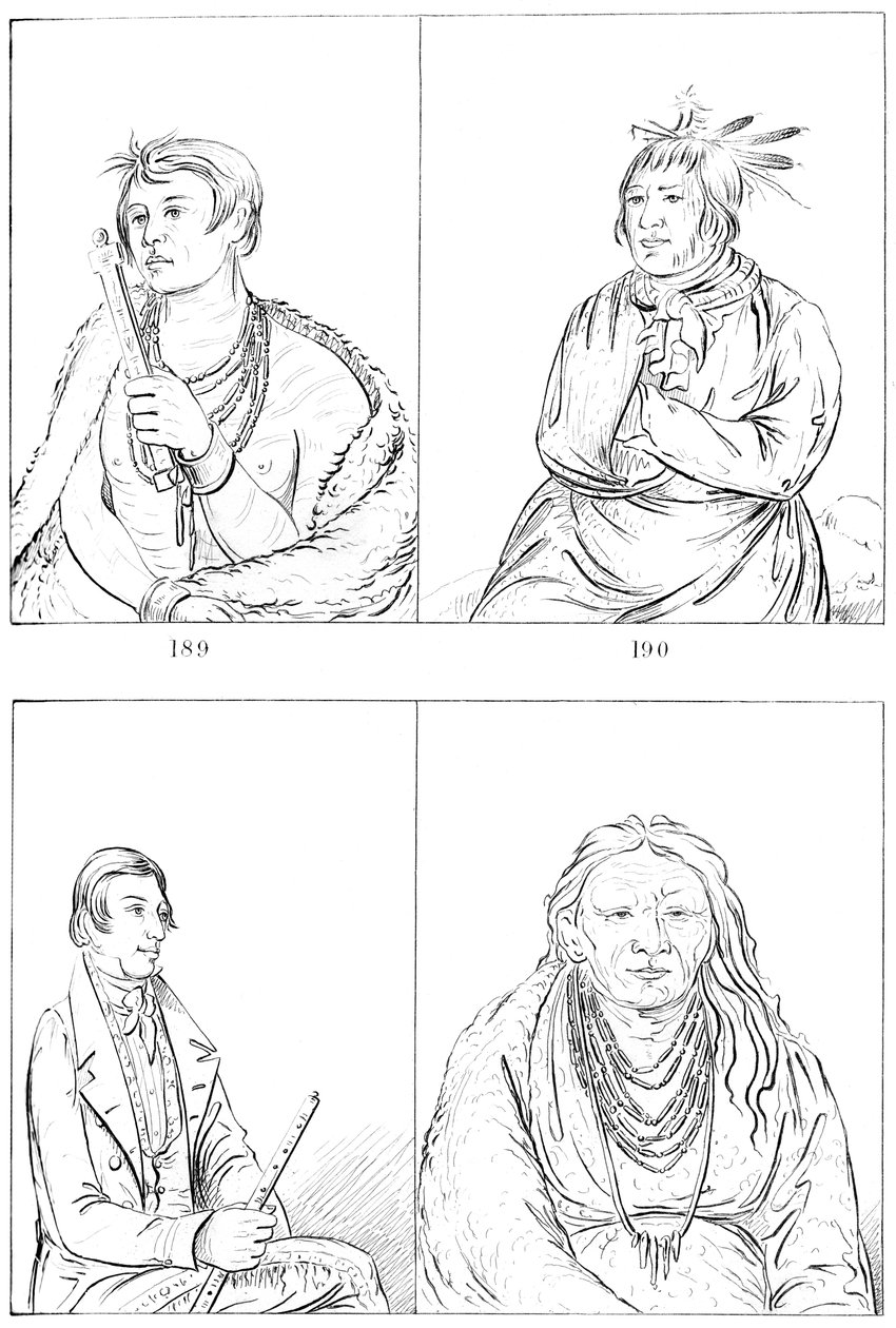 Potowatomies en Kaskasias, 1841 door Myers and Co