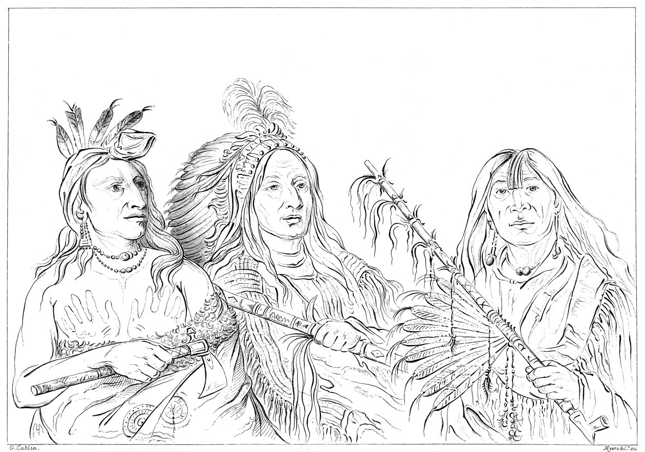 Sioux, 1841 door Myers and Co