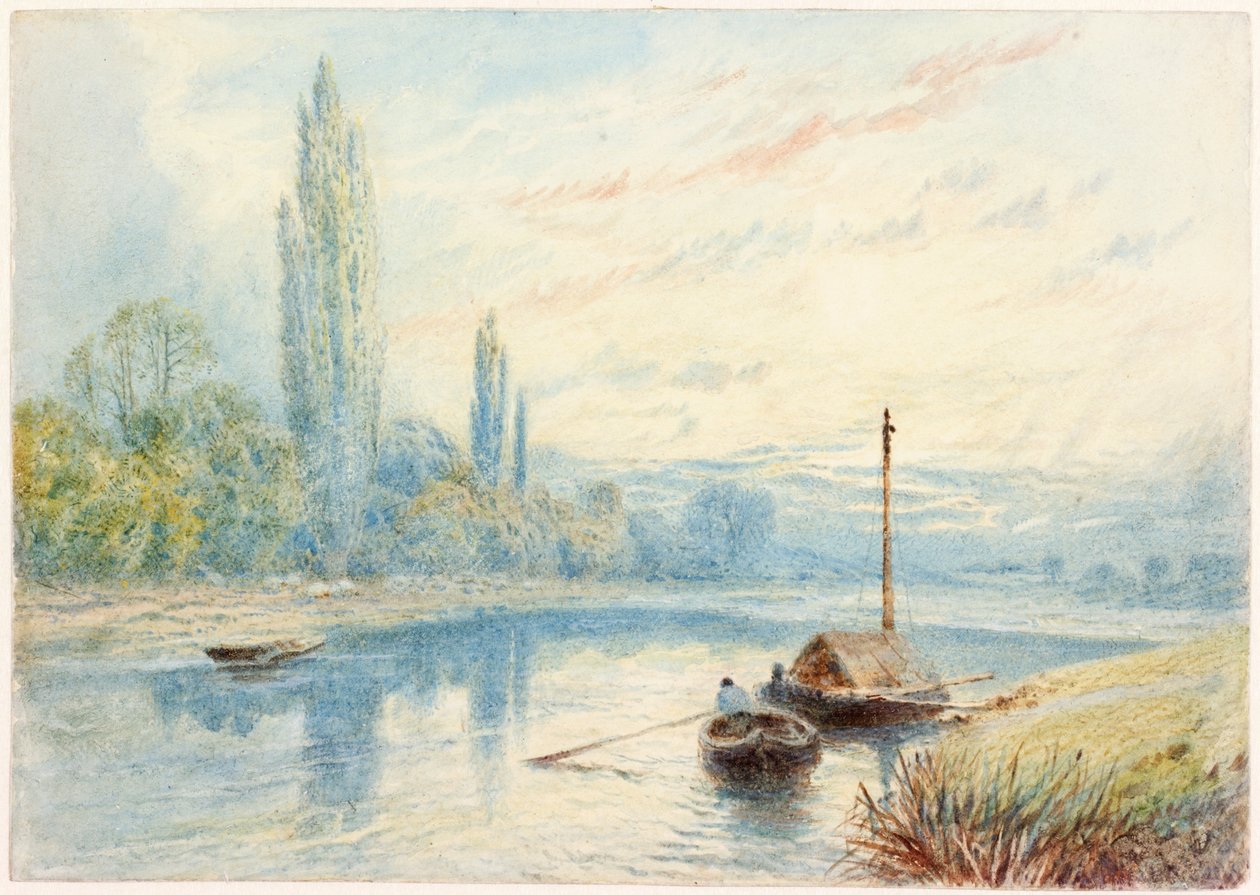 Rivierscène door Myles Birket Foster