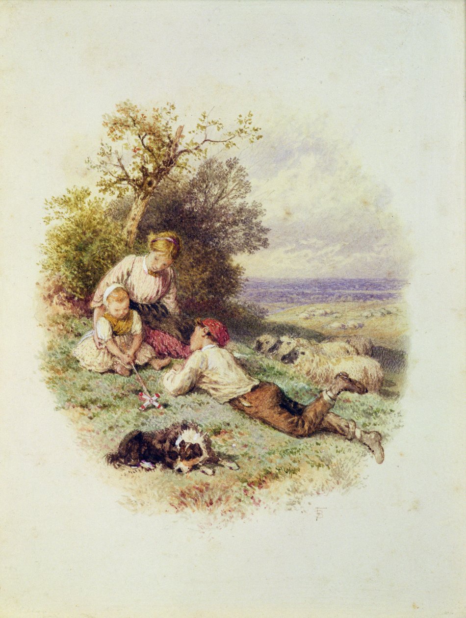 De jonge herder door Myles Birket Foster