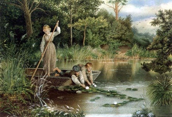 Lelies verzamelen door Myles Birket (after) Foster
