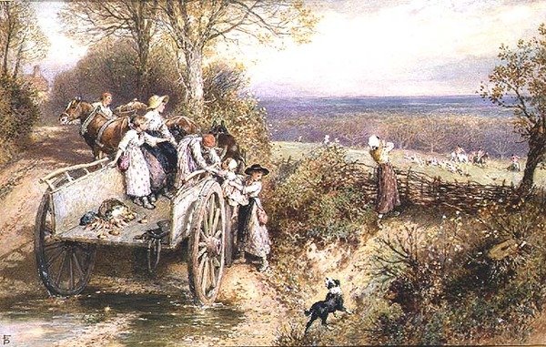Een blik op de honden door Myles Birket Foster