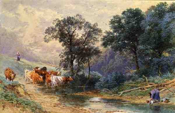 Bij de stroom door Myles Birket Foster