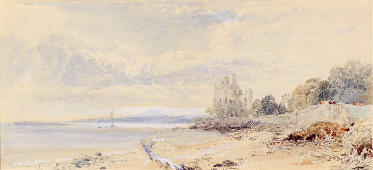 Barnbogle Castle, Firth of Forth door Myles Birket Foster