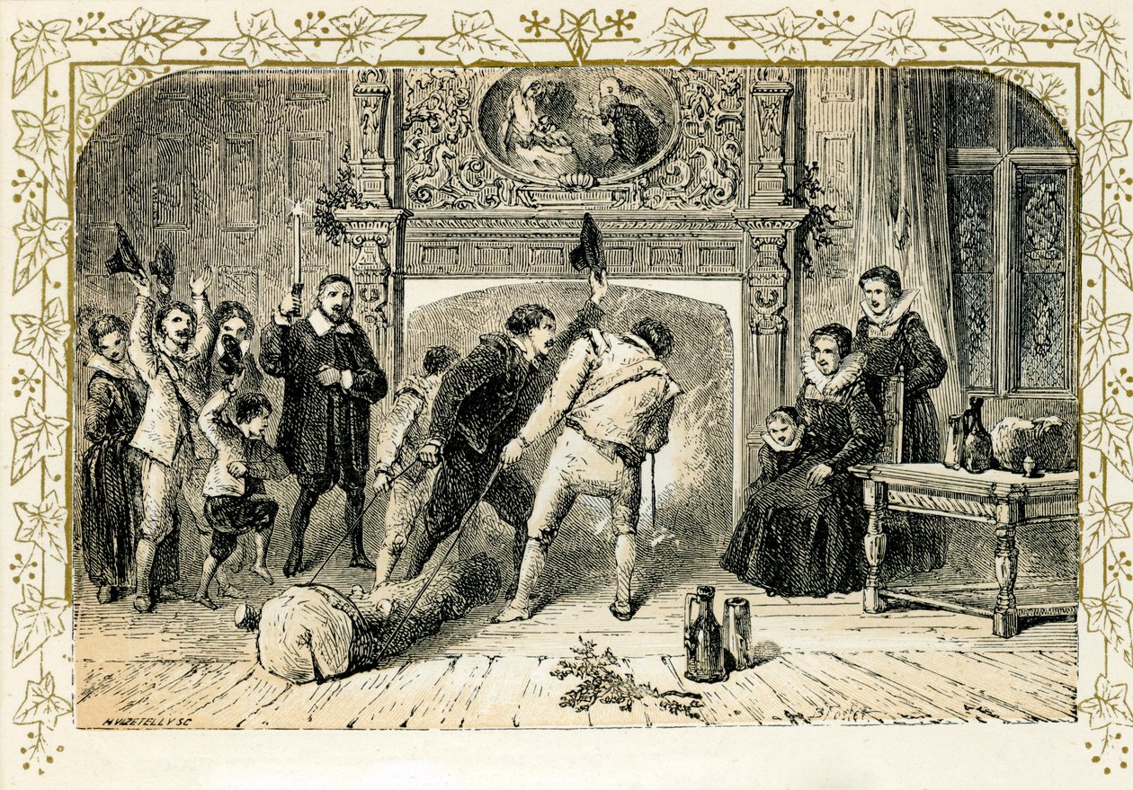 Ceremonie voor Kerstavond door Myles Birket Foster