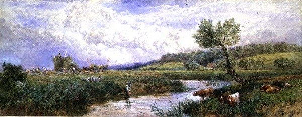 Oogsttijd door Myles Birket Foster