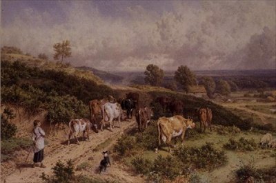 Melktijd: De Jonge Veedrijver door Myles Birket Foster