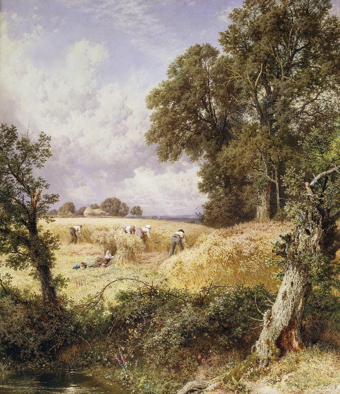 De maaiers door Myles Birket Foster