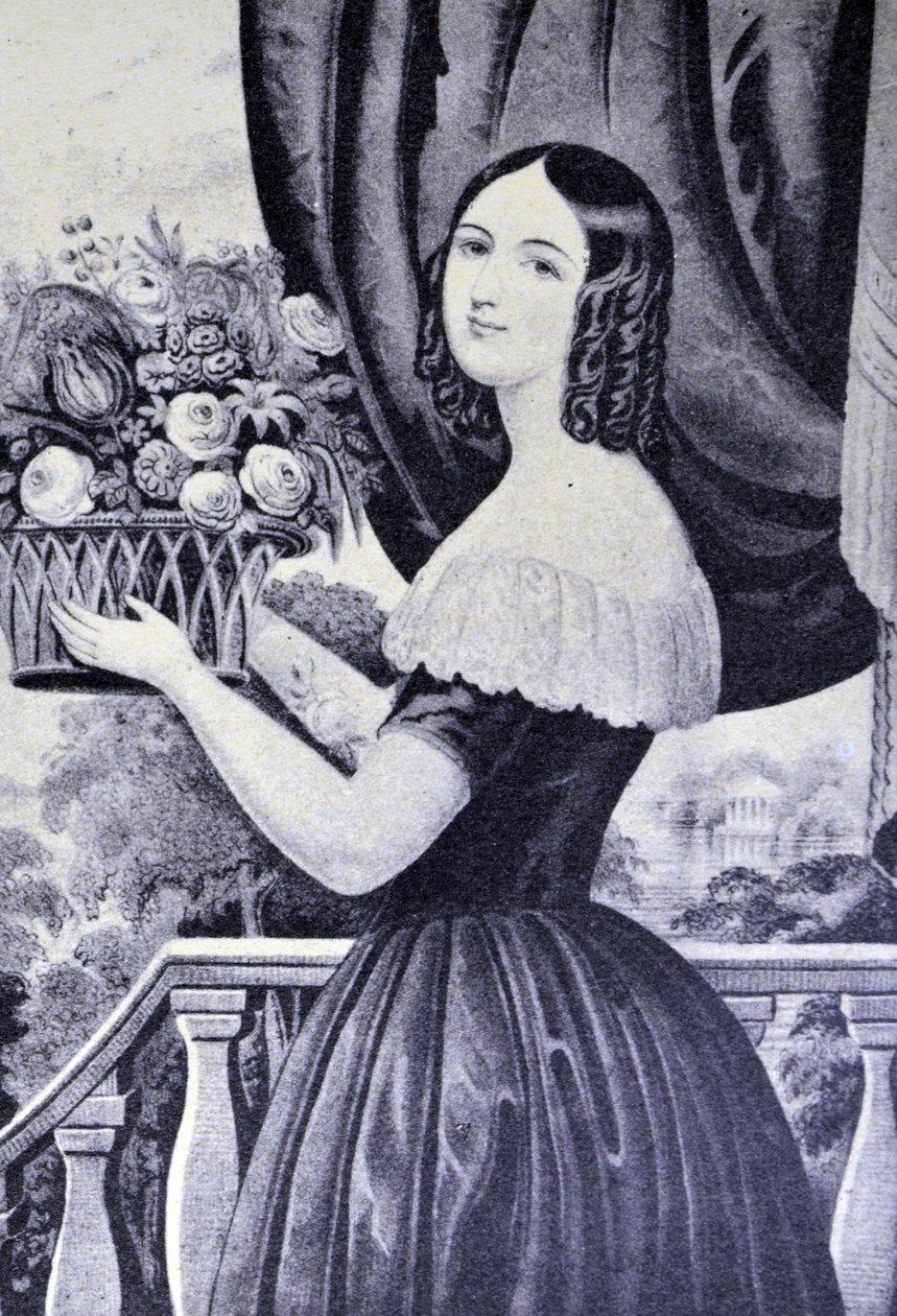 Het Bloemenmeisje door N. and Ives, J.M. Currier