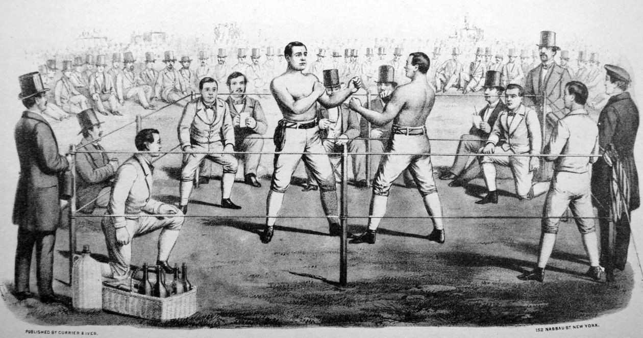 Het Grote Gevecht om het Kampioenschap door N. and Ives, J.M. Currier