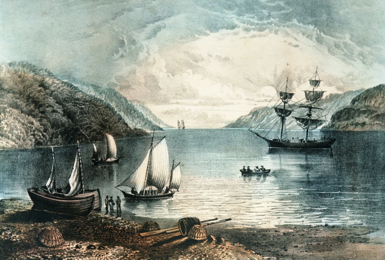 De baai van Annapolis, c.1880 door N. and Ives, J.M. Currier