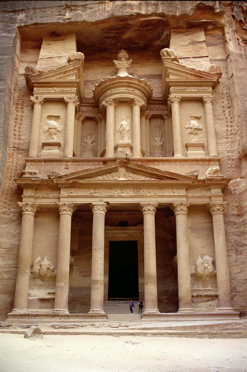 Gevel van de Khazneh Firaoun door Nabatean