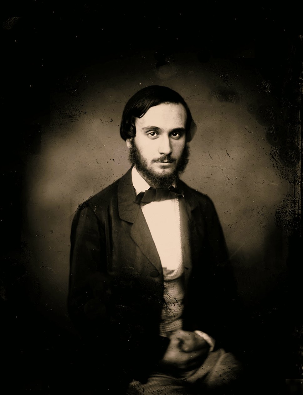 Portret van Eugene Trutat als jonge man door Nadar