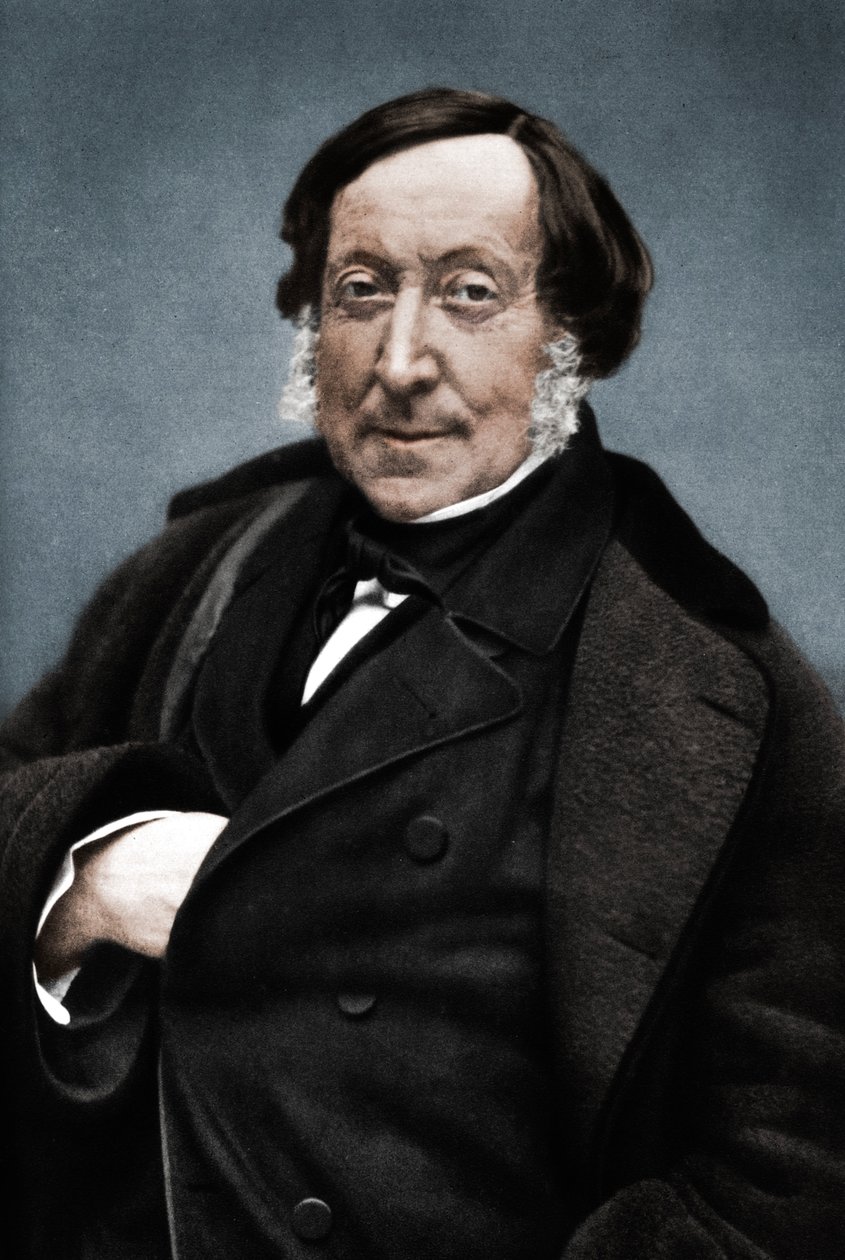 Gioachino Rossini 1792-1868, Italiaanse componist door Nadar
