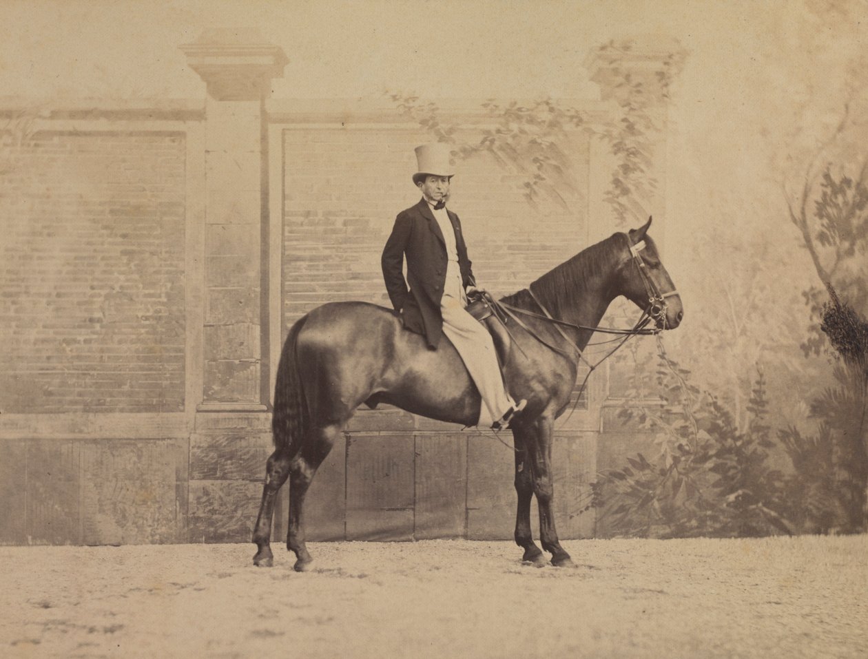 Man op een paard, ca. 1860s door Nadar