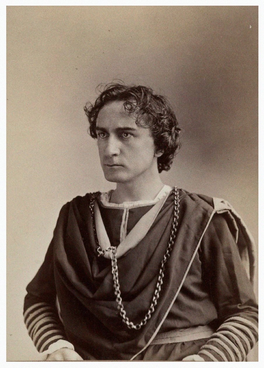 Portret van Edwin Booth als Hamlet, c.1870 door Napoleon Sarony