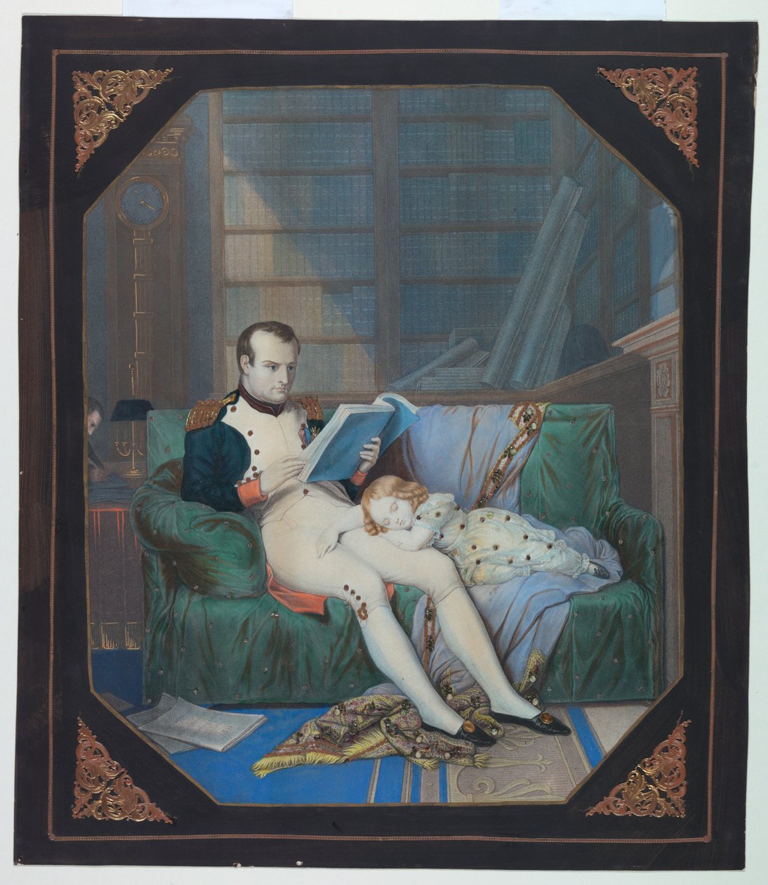 "Tinsel Picture": Napoleon in zijn studeerkamer door Napoleon Bonaparte