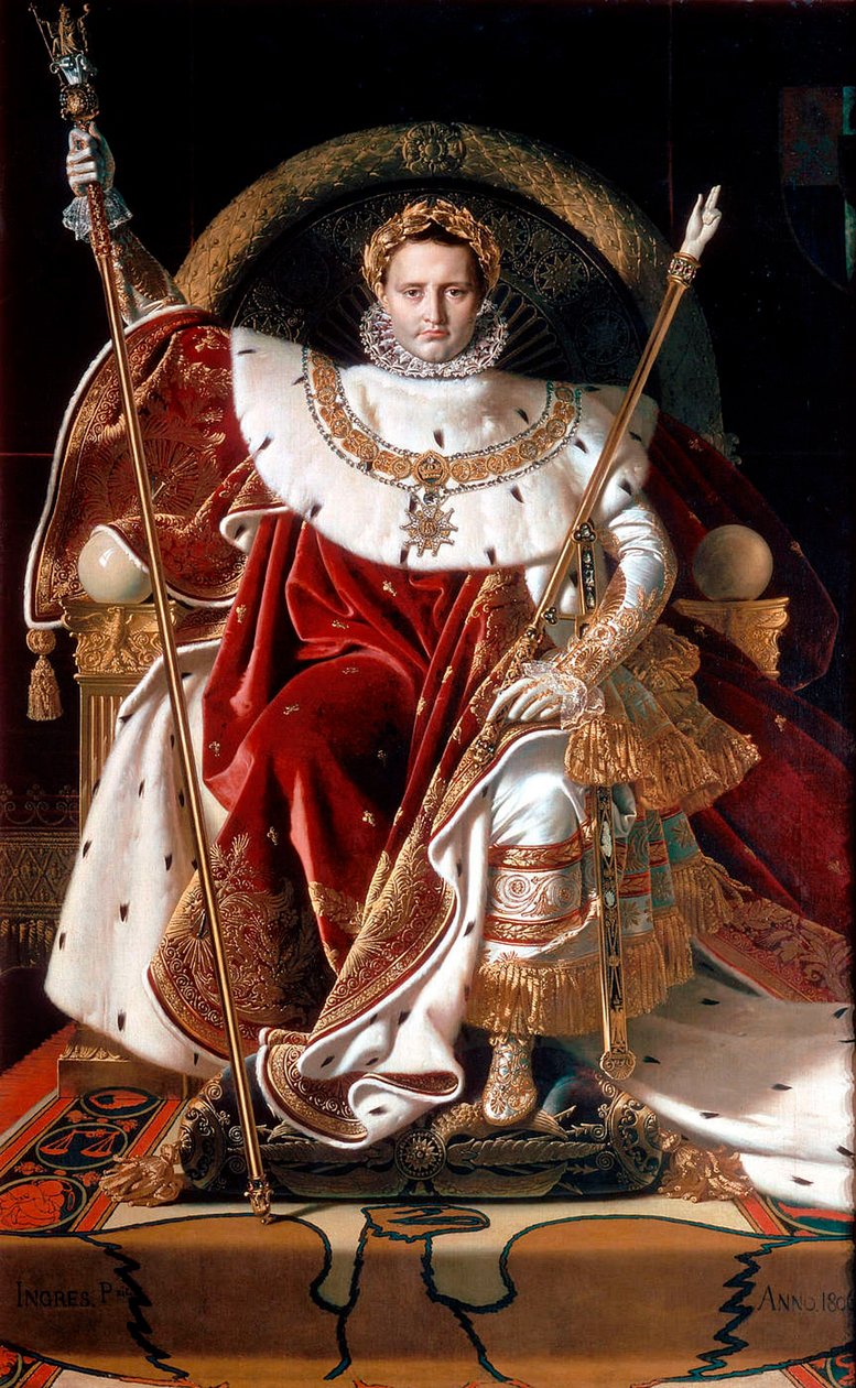 Napoleon op zijn keizerlijke troon, 1804 door Napoleon Bonaparte I