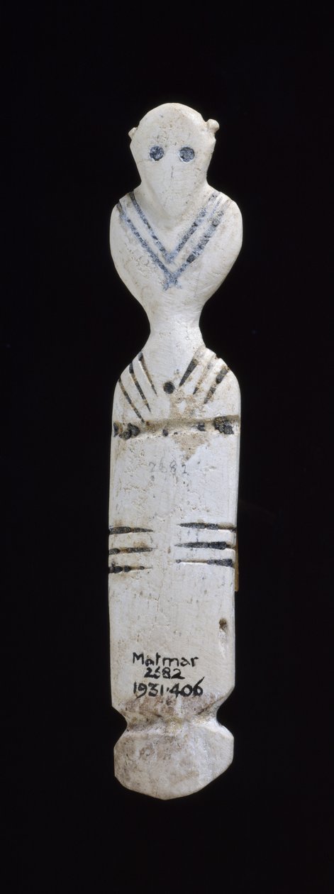 Beeldje van bot door Naqada I Period Egyptian