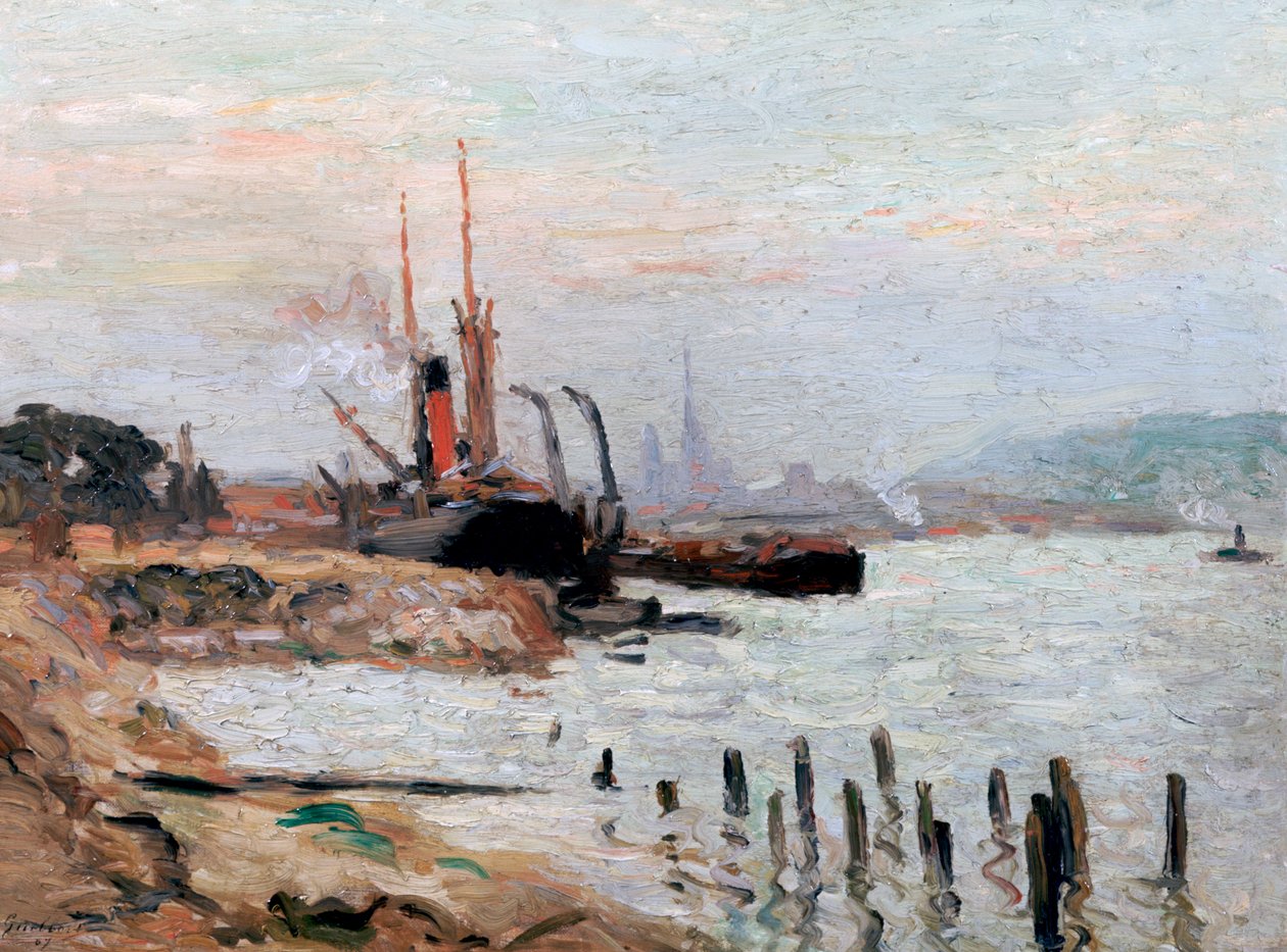De Seine bij Rohen, ca. 1898-1942 door Narcisse Guilbert