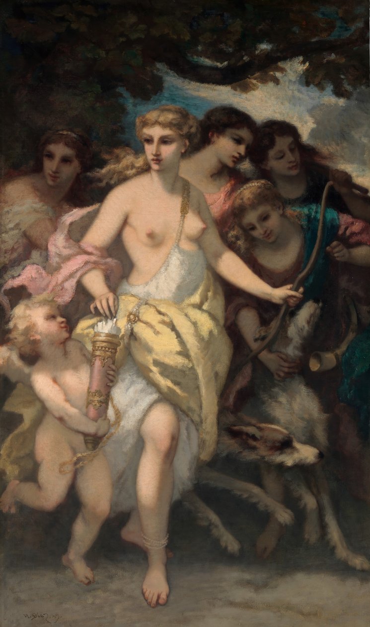 Diana door Narcisse Virgile Diaz de la Peña