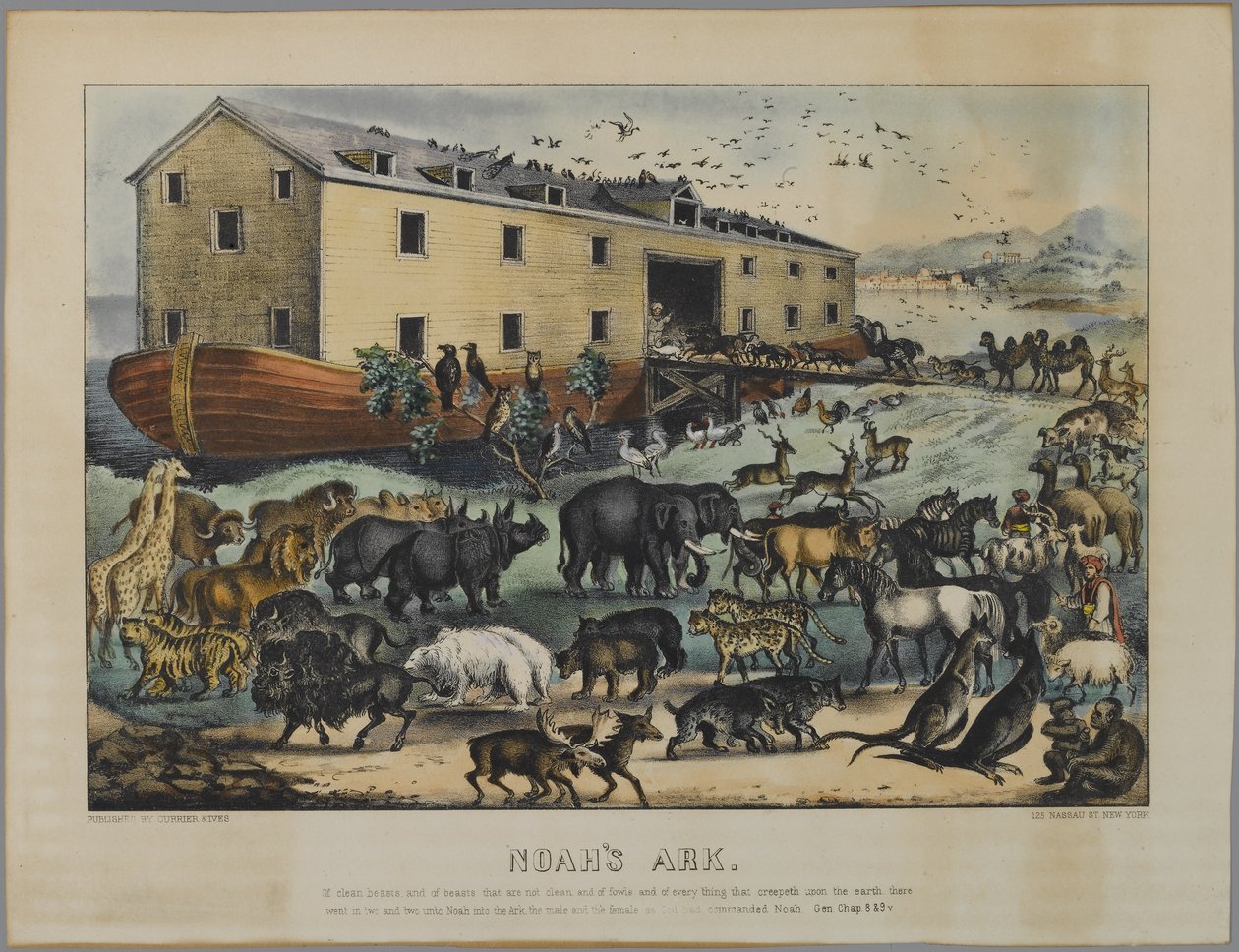 De ark van Noach door Nathaniel Currier