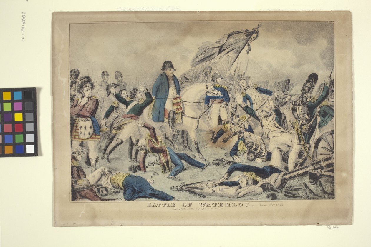 Slag bij Waterloo, 18 juni door Nathaniel Currier
