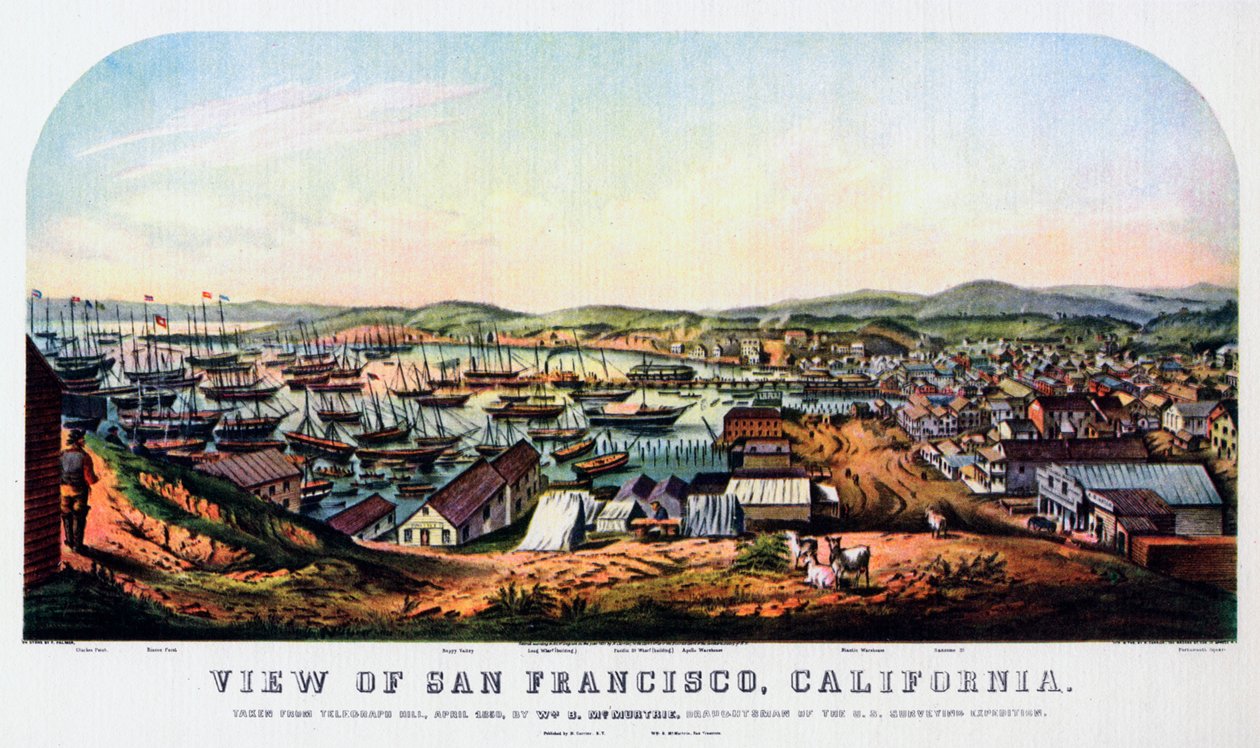 San Francisco, Californië door Nathaniel Currier