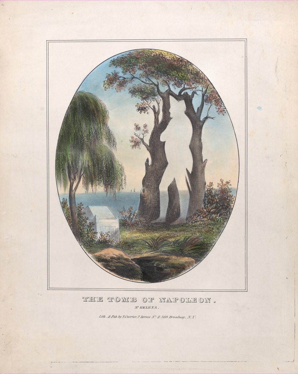 Het graf van Napoleon, 1833-88 door Nathaniel Currier