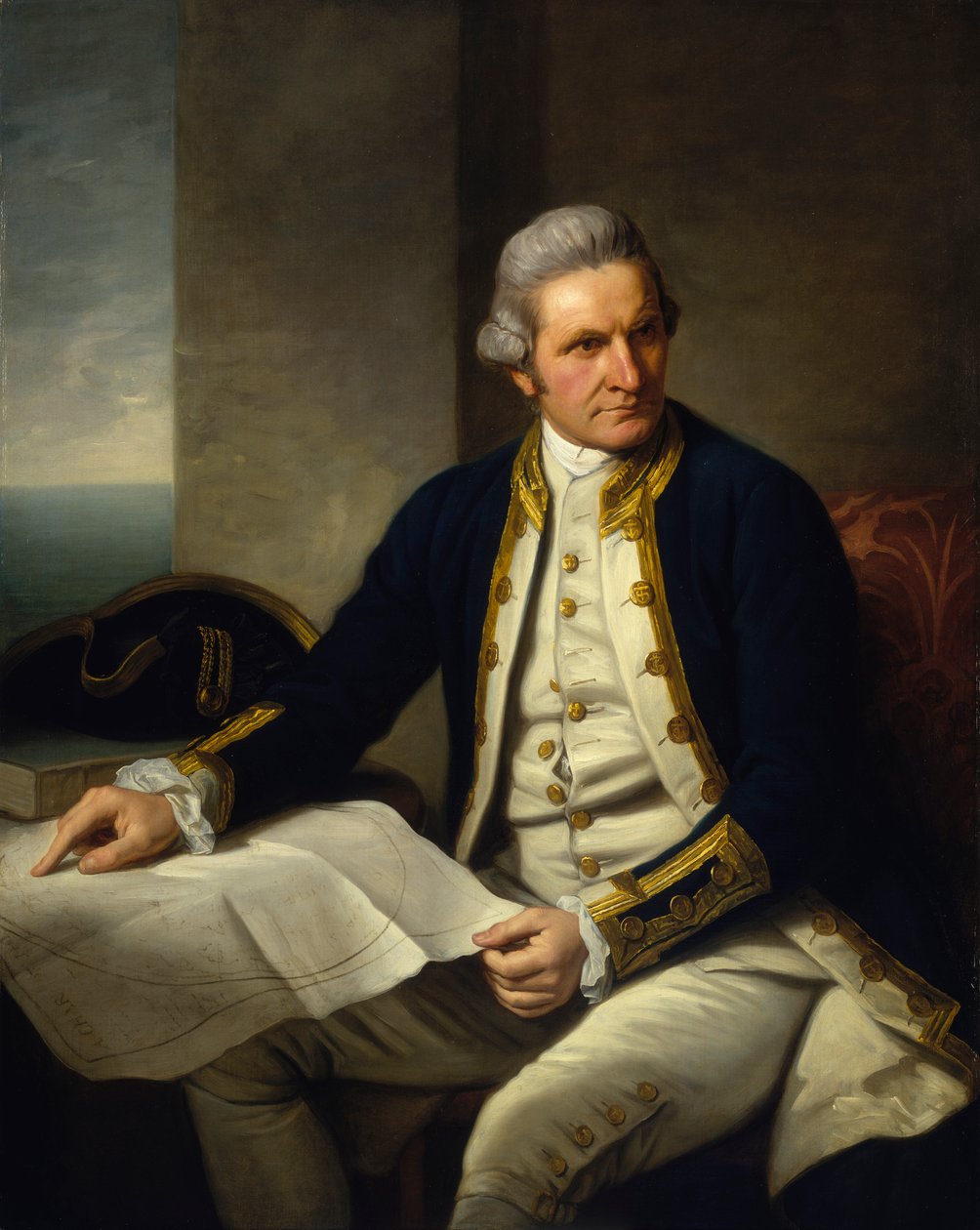 Kapitein James Cook (1728-1779) door Nathaniel Dance