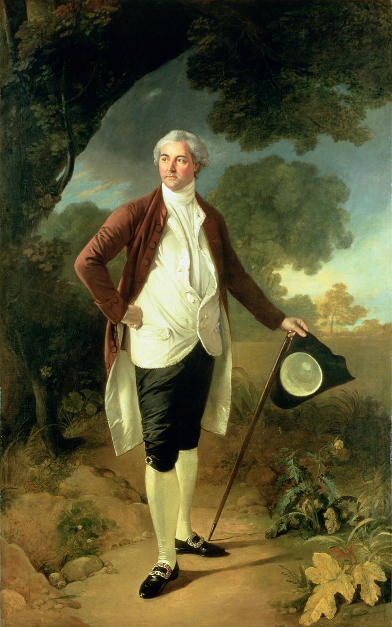 Portret van David Garrick door Nathaniel Dance Holland