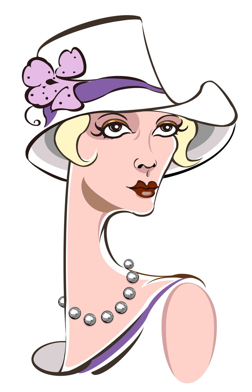 Mode uit de jaren 1920: cloche hoed door Neale Osborne