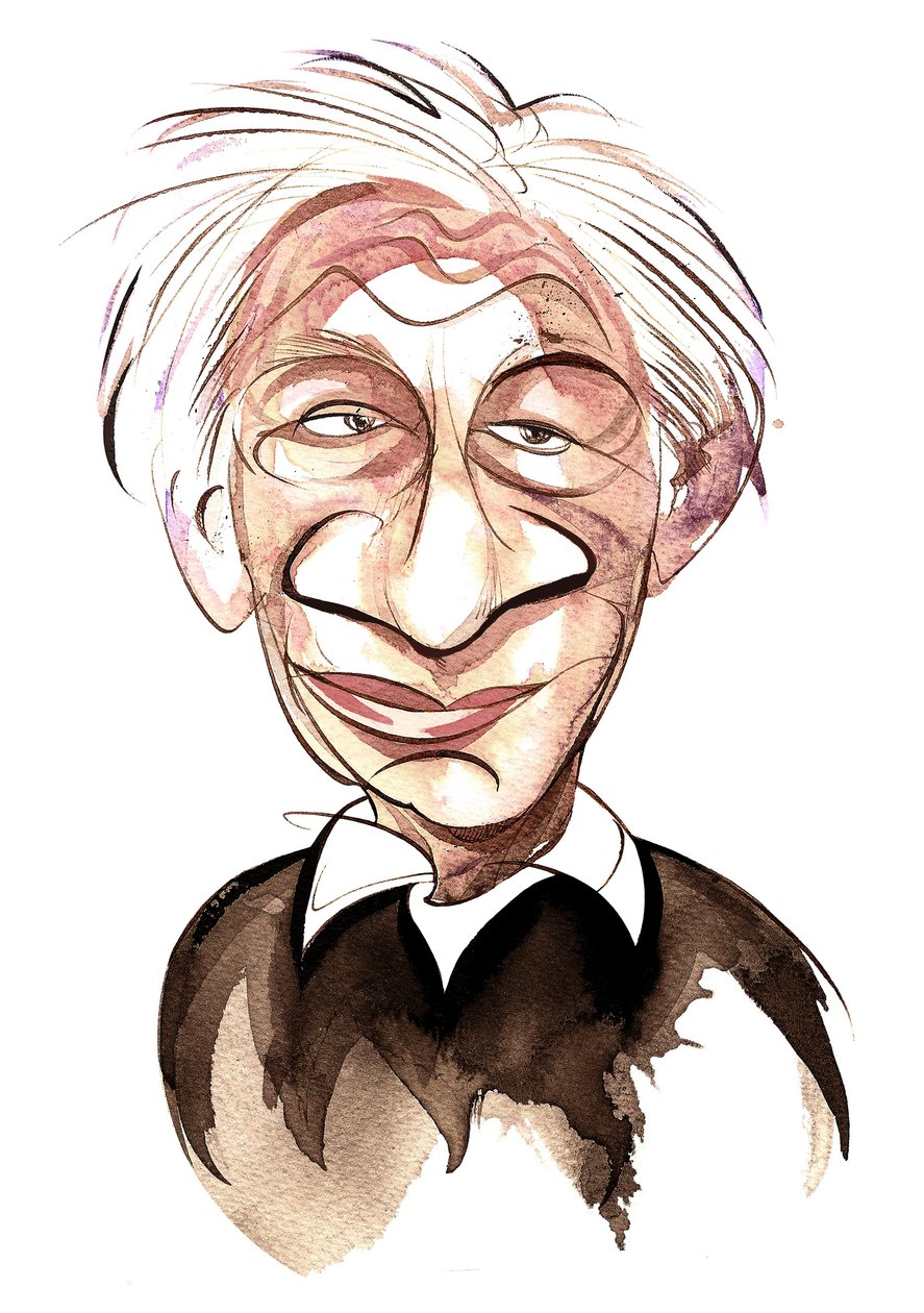 Alexander Goehr - kleurenkarikatuur door Neale Osborne