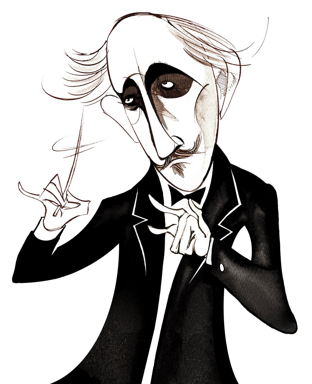 Arturo Toscanini, Italiaanse dirigent, (1867 - 1957) karikatuur door Neale Osborne