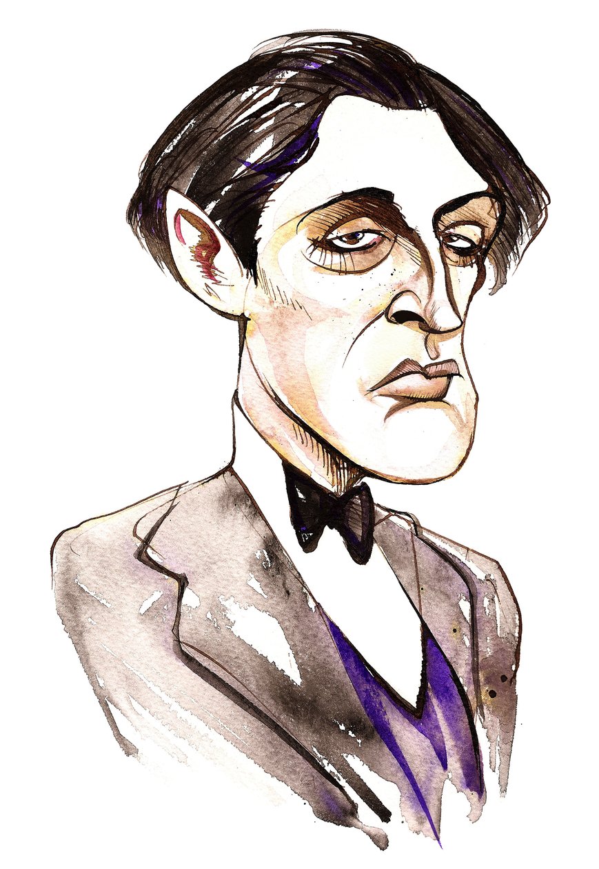 Alban Berg (Oostenrijkse componist, 1885-1935); karikatuur door Neale Osborne
