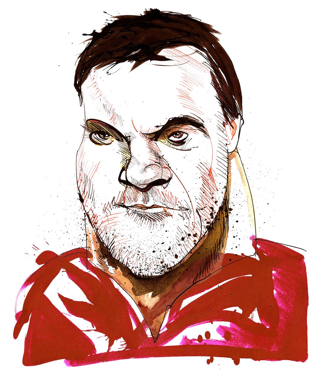Bryn Terfel - karikatuur van Welshe bas-bariton (geboren 1965) door Neale Osborne