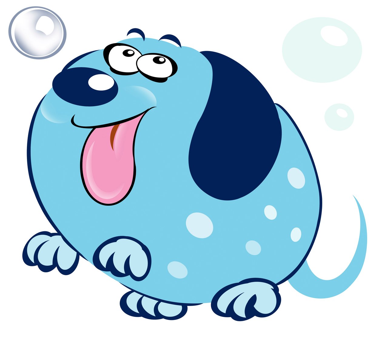 Bubbly Hond - karikatuur door Neale Osborne