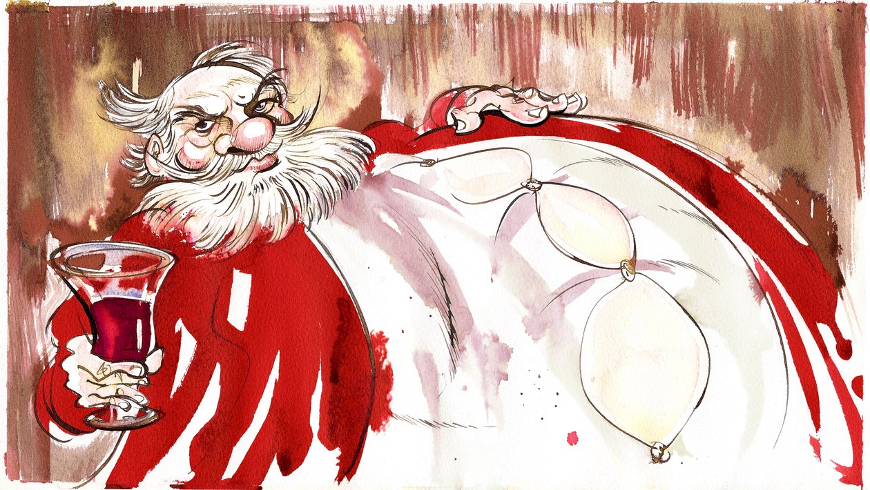 Falstaff - illustratie uit Shakespeares toneelstuk De Vrolijke Vrouwtjes van Windsor (1601) door Neale Osborne