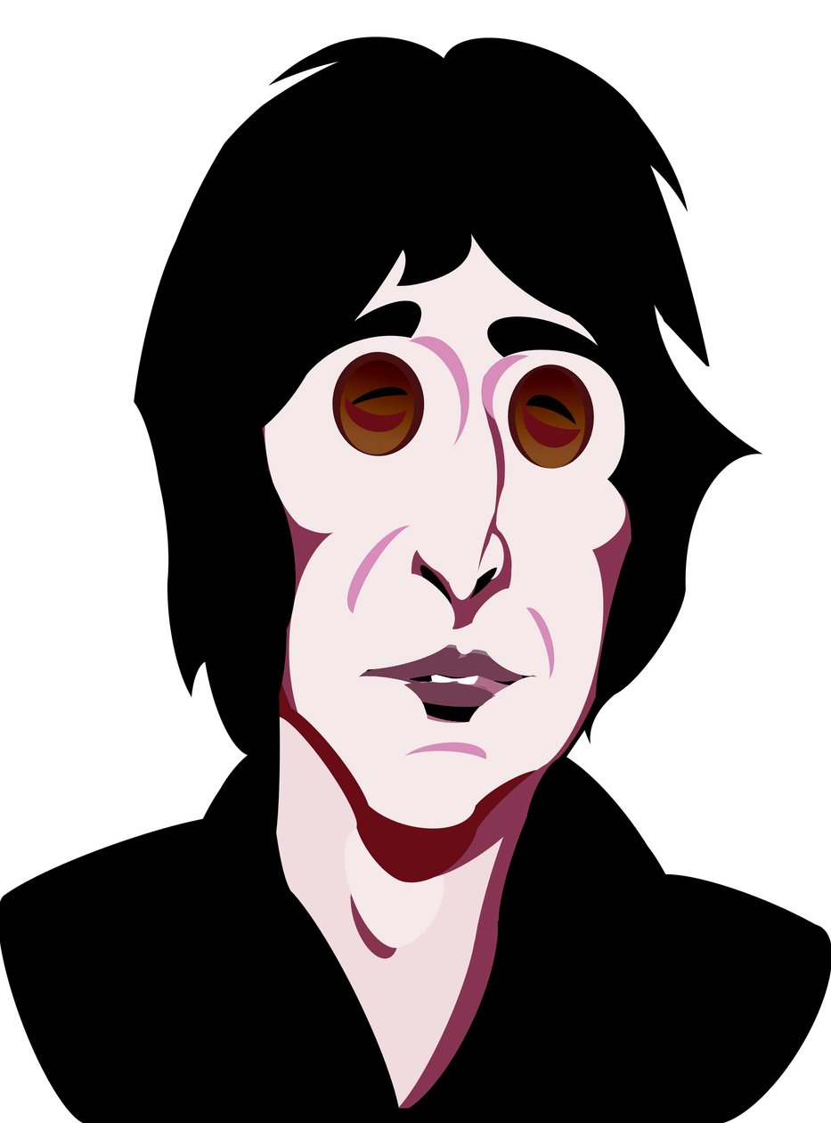 John Lennon, Engelse zanger, songwriter (1940-80), kleur grafische karikatuur, 2005-2010 door Neale Osborne