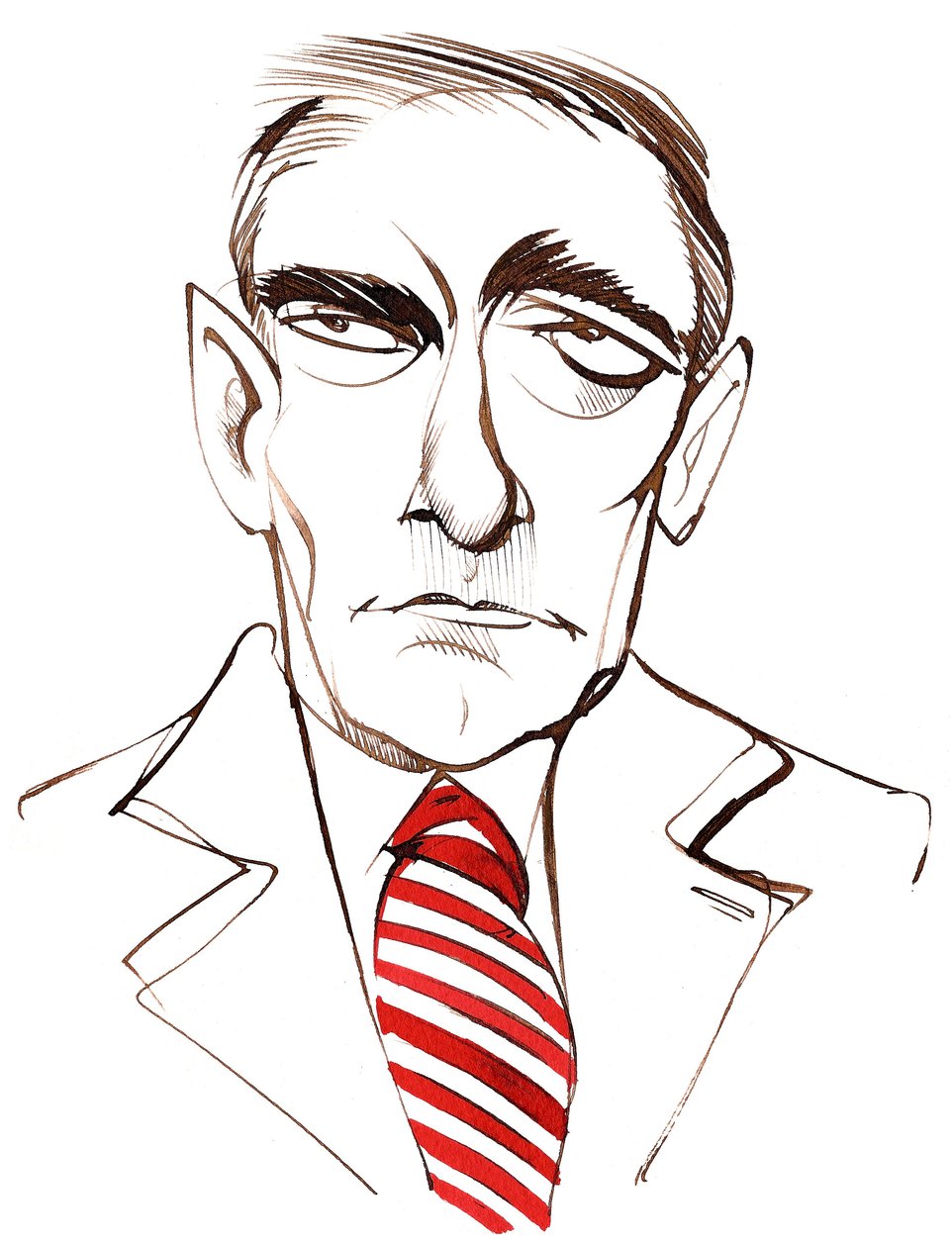 Karol Szymanowski, Oekraïens geboren Poolse componist en pianist, (1882 - 1937), karikatuur door Neale Osborne